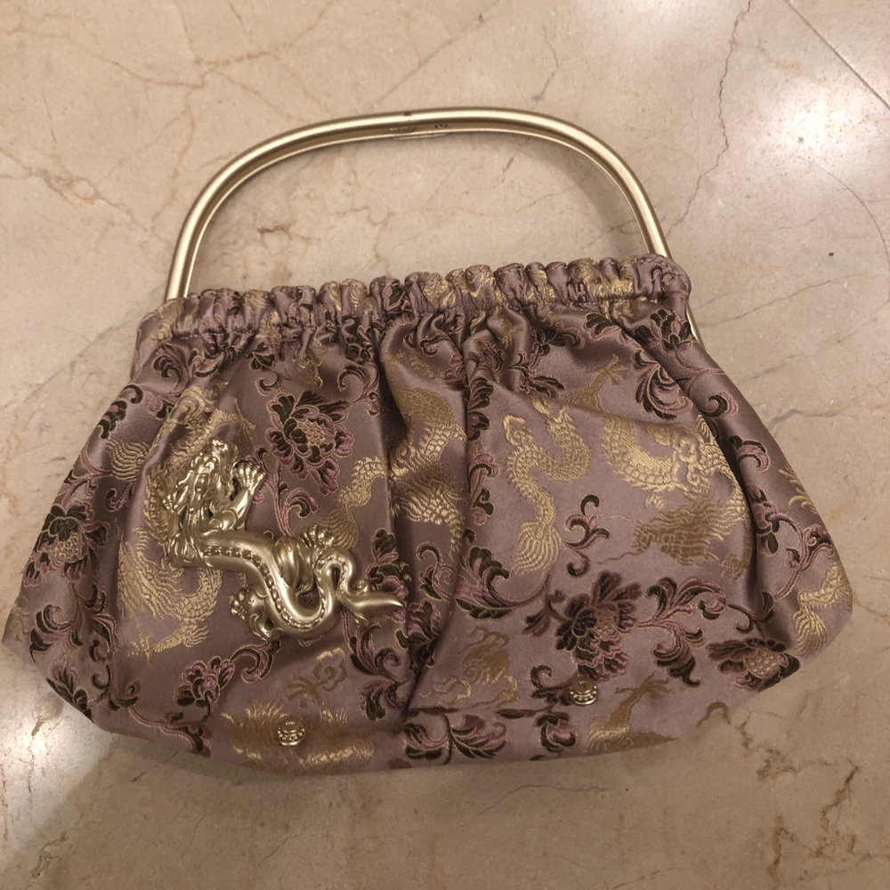 Barry Kiselstein-Cord Satin dragon clutch